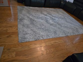 Large Grey Shag Area Rug