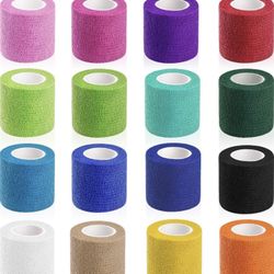 Lot Of 2 - 16 Pack 2” x 5 Yards Self Adhesive Bandage Wrap Assorted 