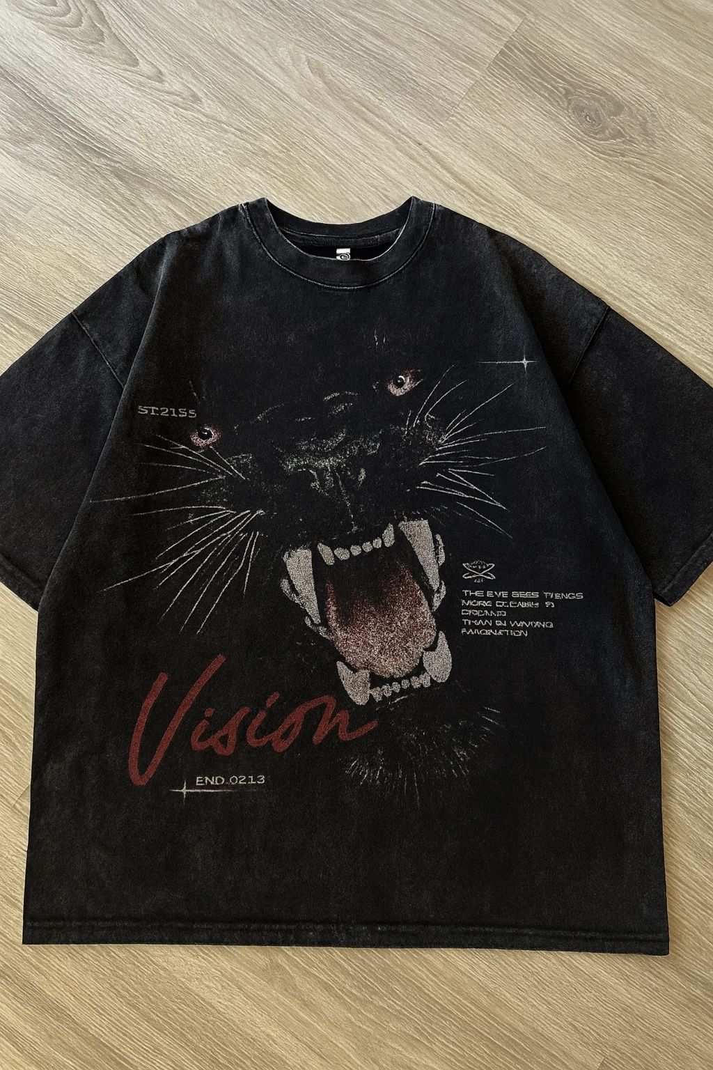 Acid Wash Graphic T Shirt