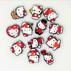 21 Pcs Two Set Hello Kitty Crocs Charms 2 Jumbo JXJ/ 89V