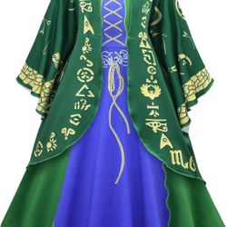 Kids Sanderson Witch Costume Sarah Mary Winifred Cloak Dress Up Outfits Small