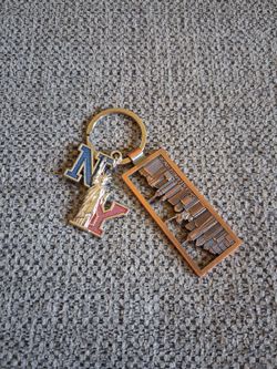 Vintage New York City Skyline Keychain