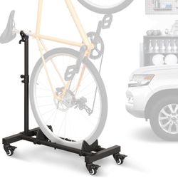 Vertical Bike Stand, Freestanding Bike Rack Garage Storage Upright Bicycle Floor Stand Indoor Bike Holder with Adjustable Height for Garage & Apartmen