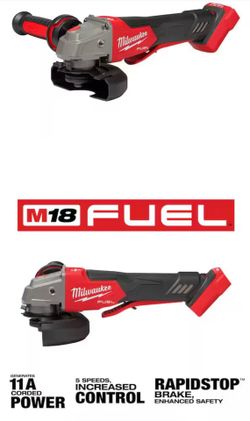M18 FUEL 18V Lithium-Ion Brushless Cordless 4-1/2 in./5 in. Grinder with Variable Speed & Paddle Switch (Tool-Only)