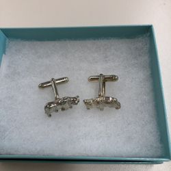 Tiffany&Co 925 Bull Bear Cow Cuff links 