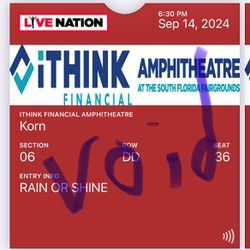 Korn Tickets 