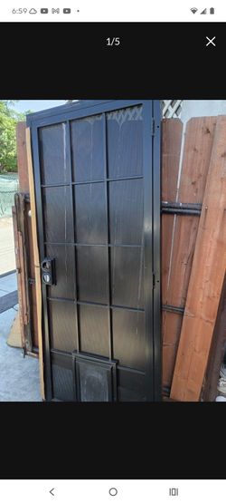 32x80 security door heavy duty right hand, Whit doggy door