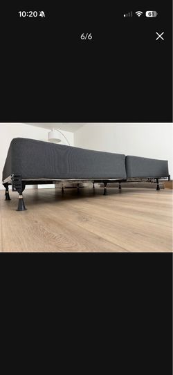 King Bed Foundation Set - 2 Twin XL Foundations + Heavy Duty Metal Frame