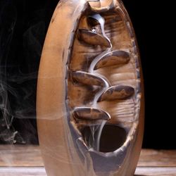 Ceramic Waterfall Incense Burner Backflow