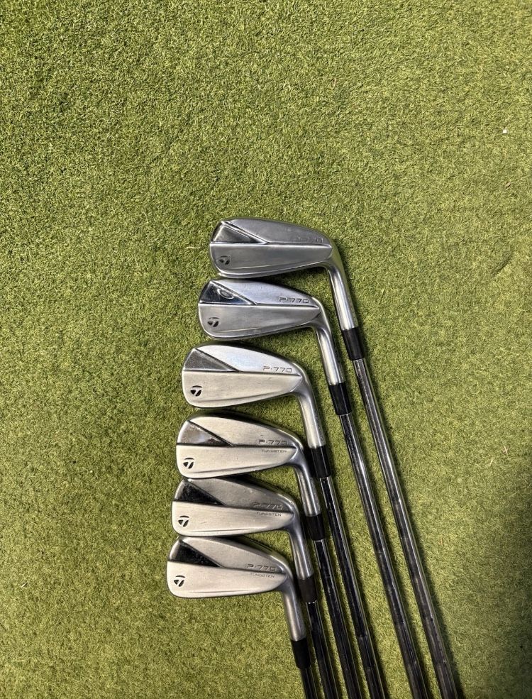 2023 TaylorMade Men's Right-Handed P770 Irons 5-PW KBS 120 Stiff Flex