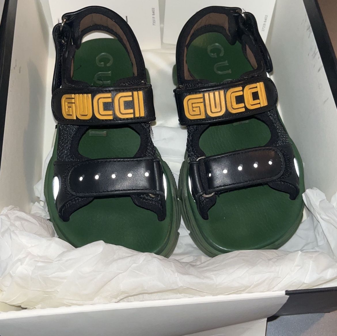 Kids Gucci Sandals Size 29 = 12 In Kids Shoes