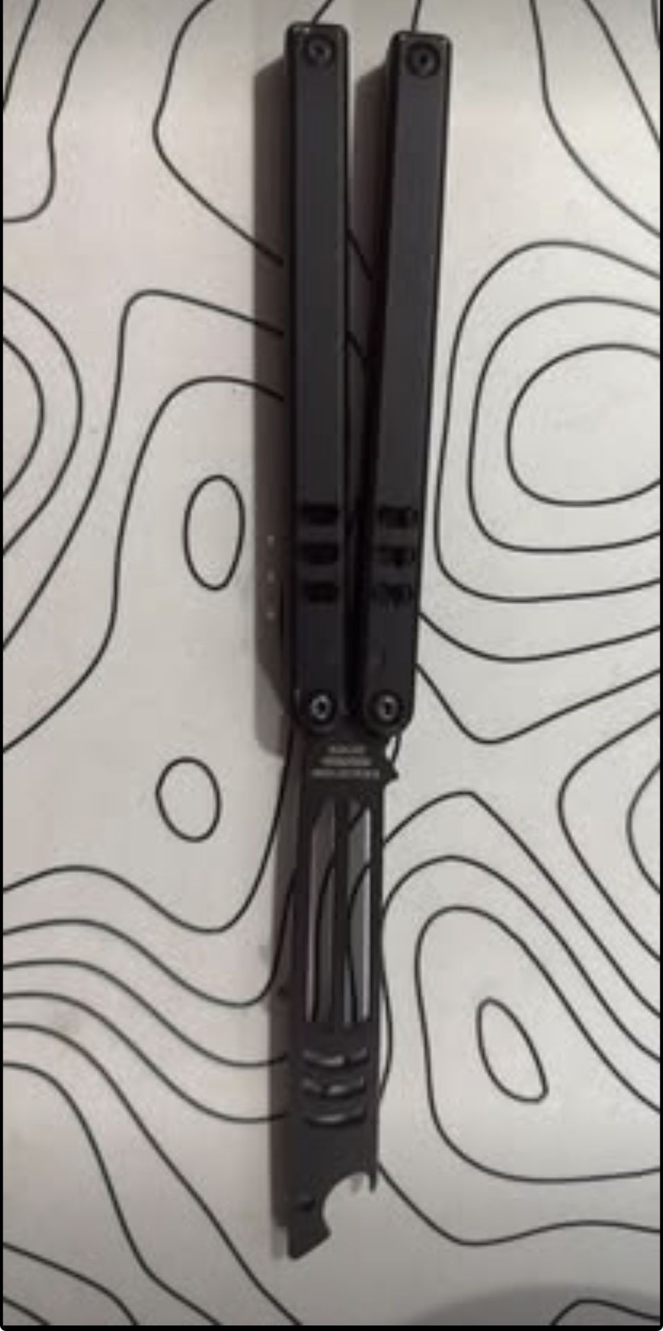 Squid Industries Inked Mako V4.5 Bottle Opener Balisong Butterfly Trainer