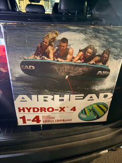 Brand New Airhead Hydro-X 4-Person Towable Tube – Factory Sealed In Box!