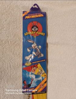 Vintage Looney tunes super flyer poly delta kite