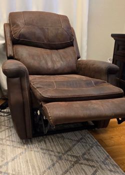 Suede recliner chair