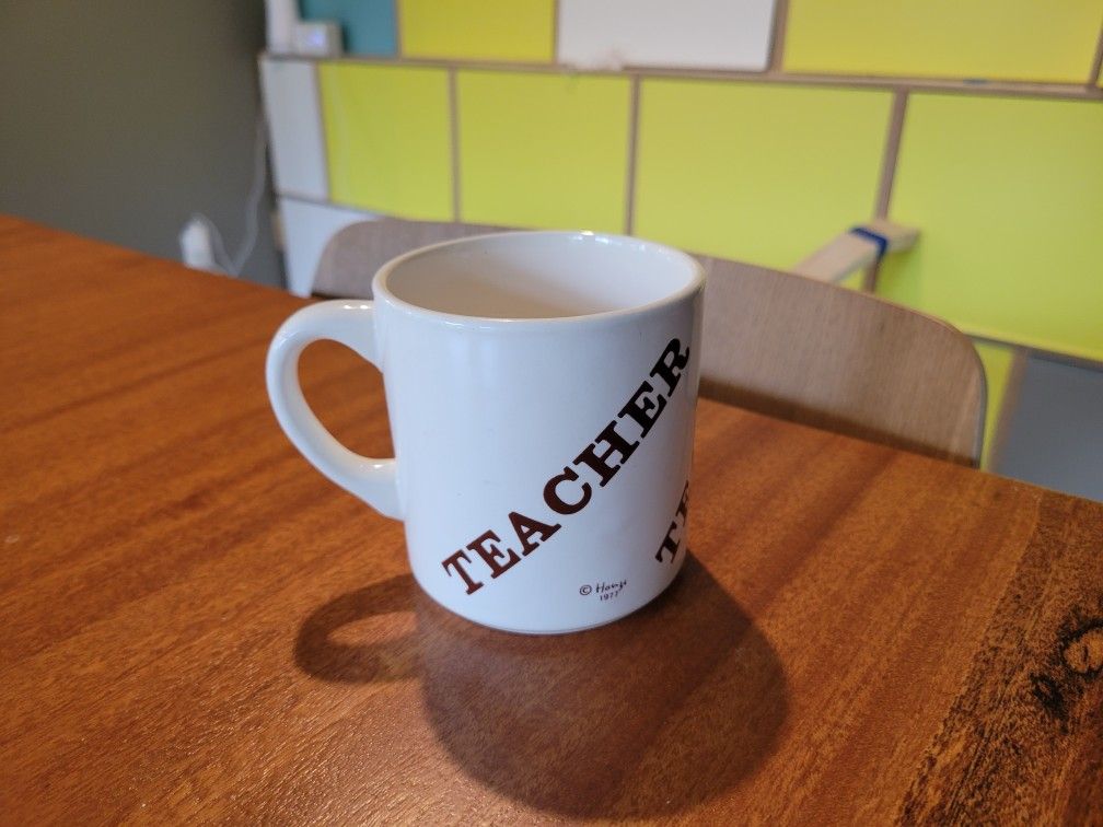 Vintage 1970s Houze Teacher Coffee Tea Mug EUC