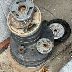 Gym weight plates workout exercise