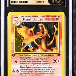 2000 Blaine's Charizard 1st Edition Gym Challenge #2 Pokemon CGC 10 PRISTINE