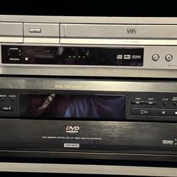DVD and vhs combo and cd player