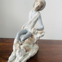 Lladro porcelain figurine “Shepherd with dog”