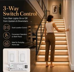 LED Stair Lights Kit, 12 Steps, Warm White 3000K