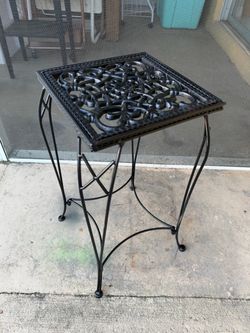Wrought iron plant stand