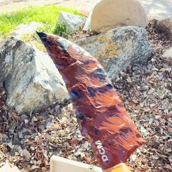Hand-Knapped Red Obsidian Blade – One of a Kind