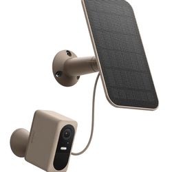 Nooie Pro Cam 2K Security Cameras TWO  Outdoor Camera's  Spotlight Mic Night Vision With Solar Panel 2 CAMERAS