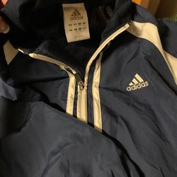 Adidas Wind Breaker Womens Small Or   Kids  Jacket Size Large