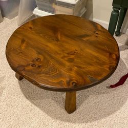 Vintage Tunbridge MCM Solid Wood Live Edge Coffee Table 