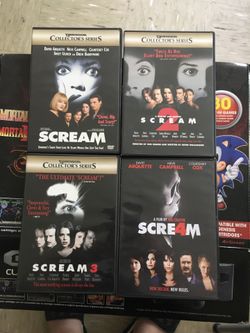 All four SCREAM dvd for sale.