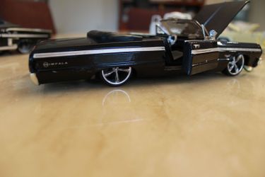 1964 Chevrolet Impala Convertible Lowrider Black Diecast Model Car