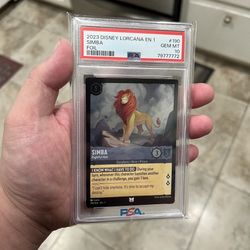 SALE!!: PSA 10 - Lorcana TCG - Simba - Foil Holo - #140