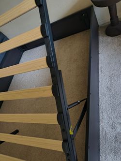Full size left-up bed with storage