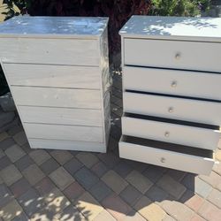 White Chest Five Drawer Dresser New!