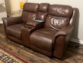 Blair Leather Dual-Power Reclining Couch