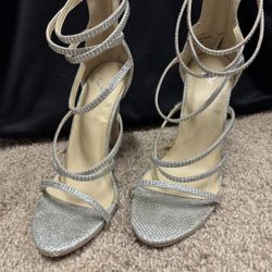 Silver Sparkle Heels 