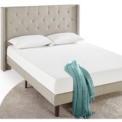 New King Size Platform Bed Frame With Headboard 