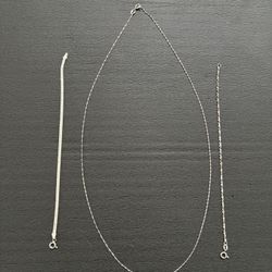 Silver - Chain Plus Two Bracelets  - NEW