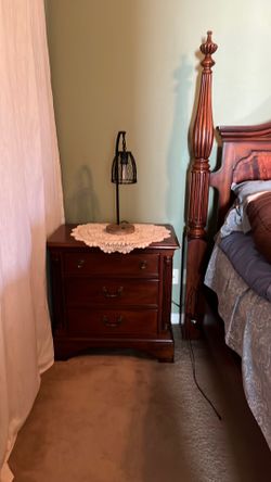 California King, complete set. Large dresser with mirror and two night stands.