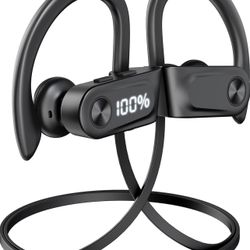 Brandnew Bluetooth Headphones Wireless Earbuds with Spatial Audio Bluetooth 5.4 IPX7 Waterproof Headphones with Digital Display Deep Bass Stereo Sound