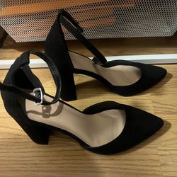 Charlotte Russe Black Strap Heels
