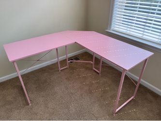 Pink Corner Desk