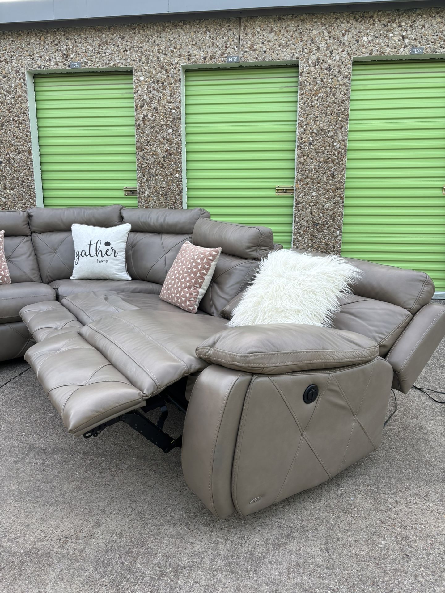 Cindy Crawford Leather Sectional