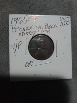 🇺🇸"A,L.🪙(1965="P") Wt:3.00(Bronze./ W.=Bg. Black Cherry Look)