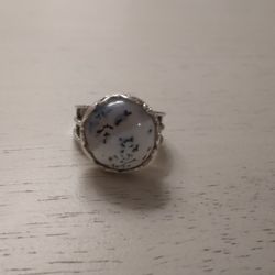 Natural Handmade Dendritic Opal Ring