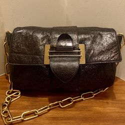 Chloe Black Metallic Leather Chain Shoulder Bag Originally $1699