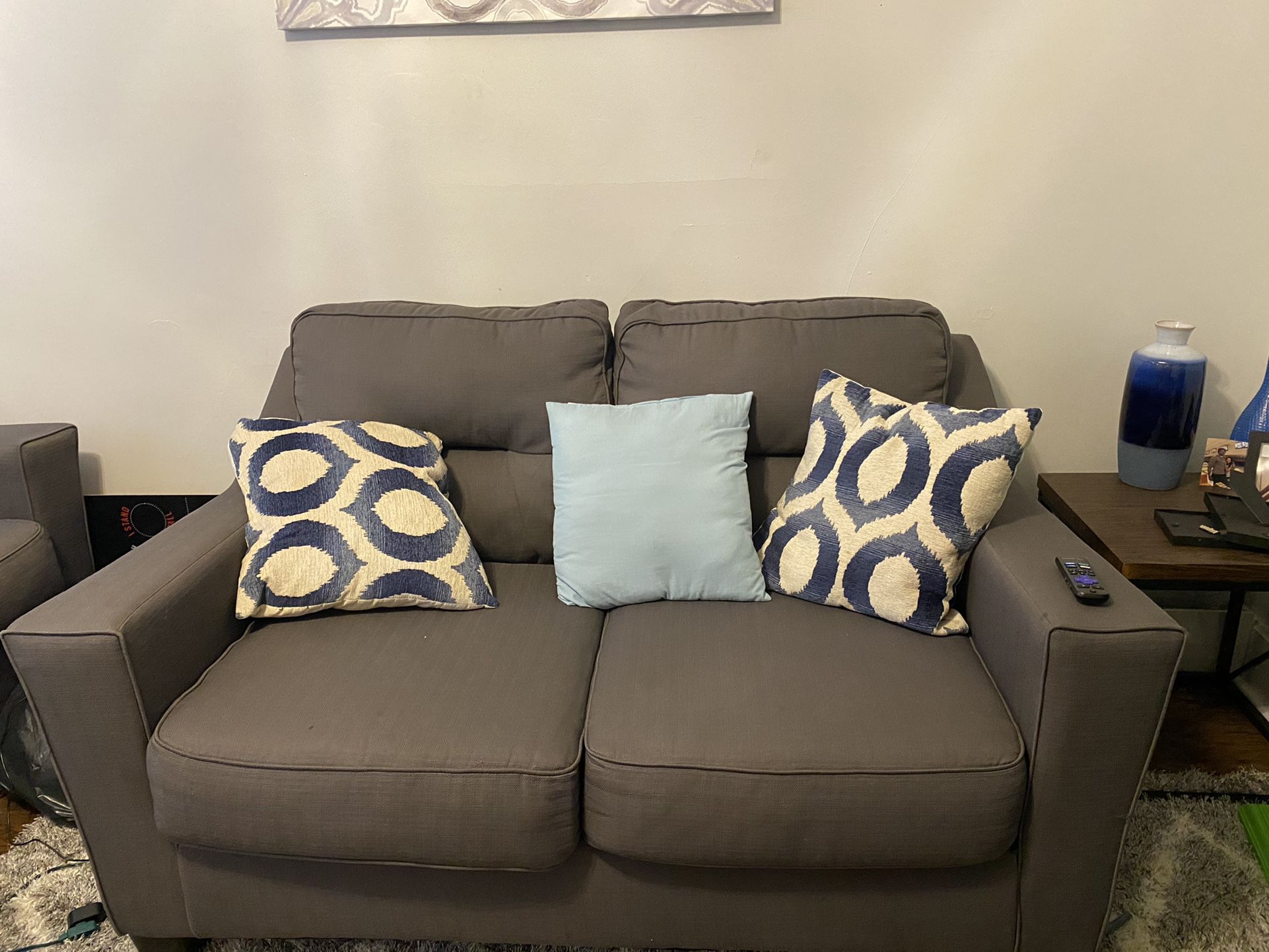 Lightly used gray couch set
