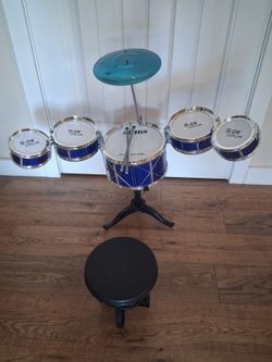 Kids children's, child's, drum set ages 3 to 5 ,Blue , instruments musical instruments,
