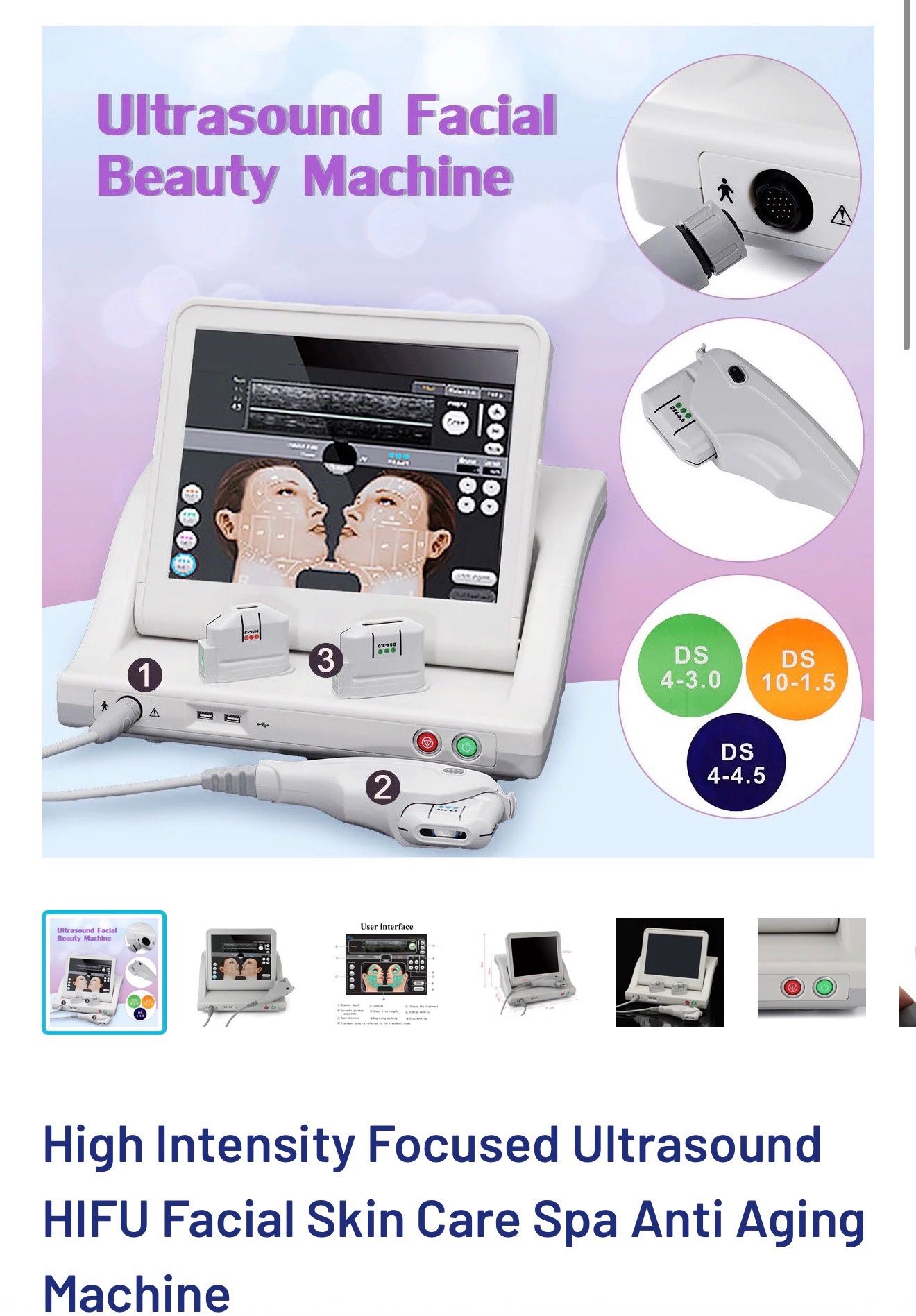 beauty Facial Ultrasound Machine